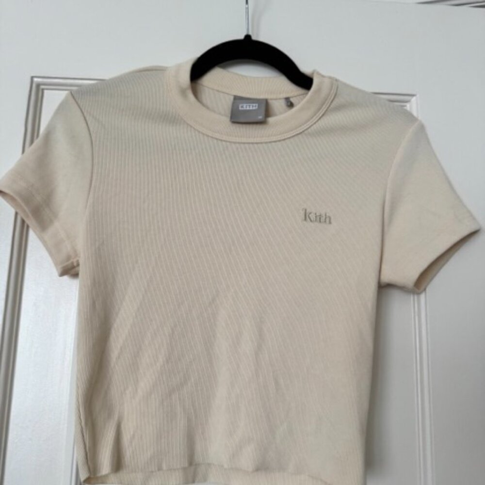 Kith Women's Logo T-shirt, Light Yellow (M)